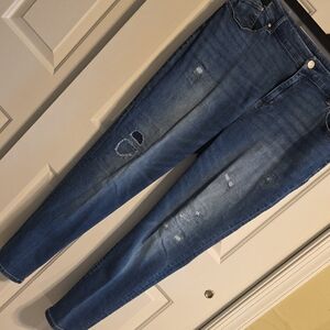 Chico's Blue Distressed Jeggings